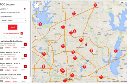 American Heart Association Google Map